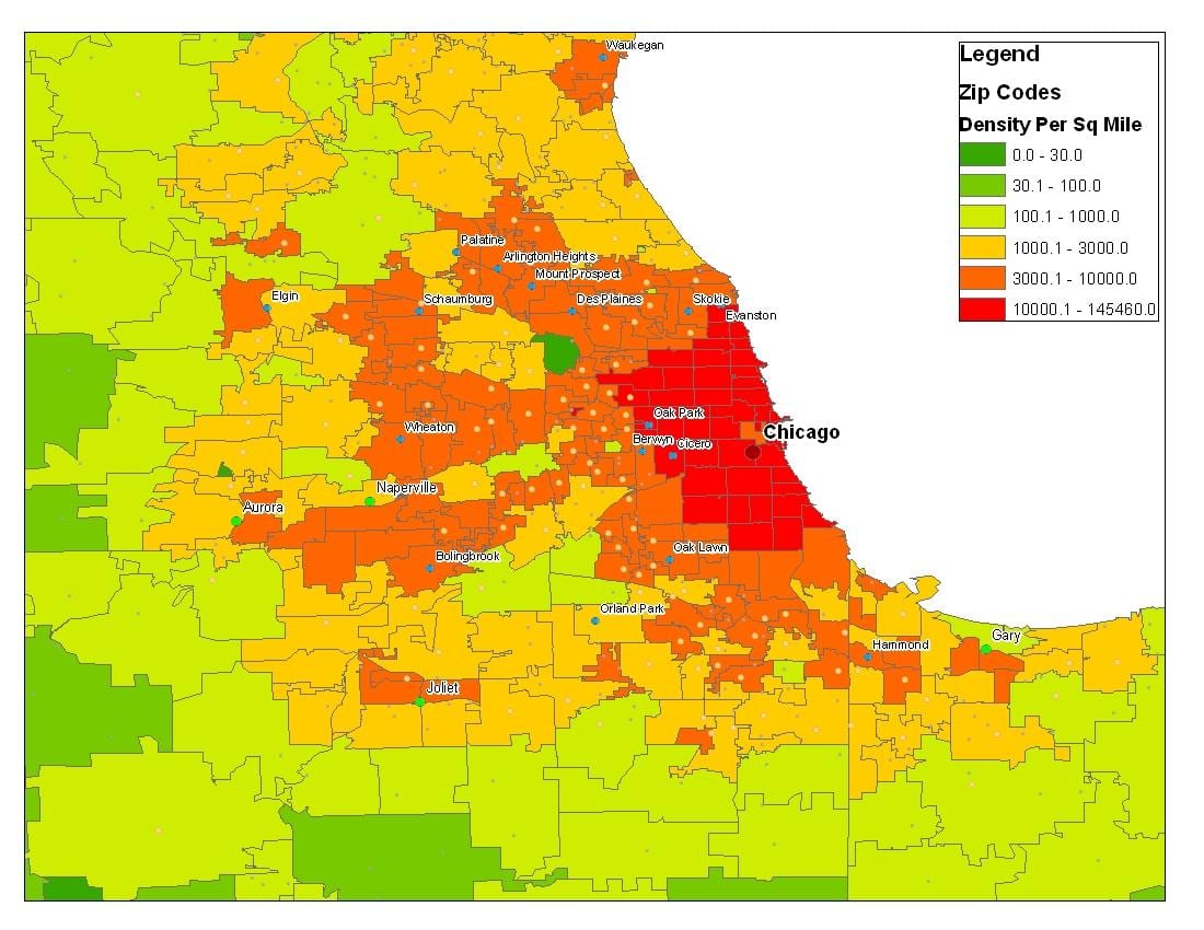 demografik kat jeyografik nan Chicago
