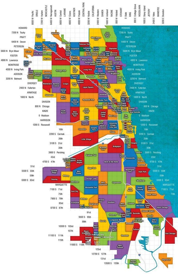 Chicago ak tout savann pou bèt kat jeyografik