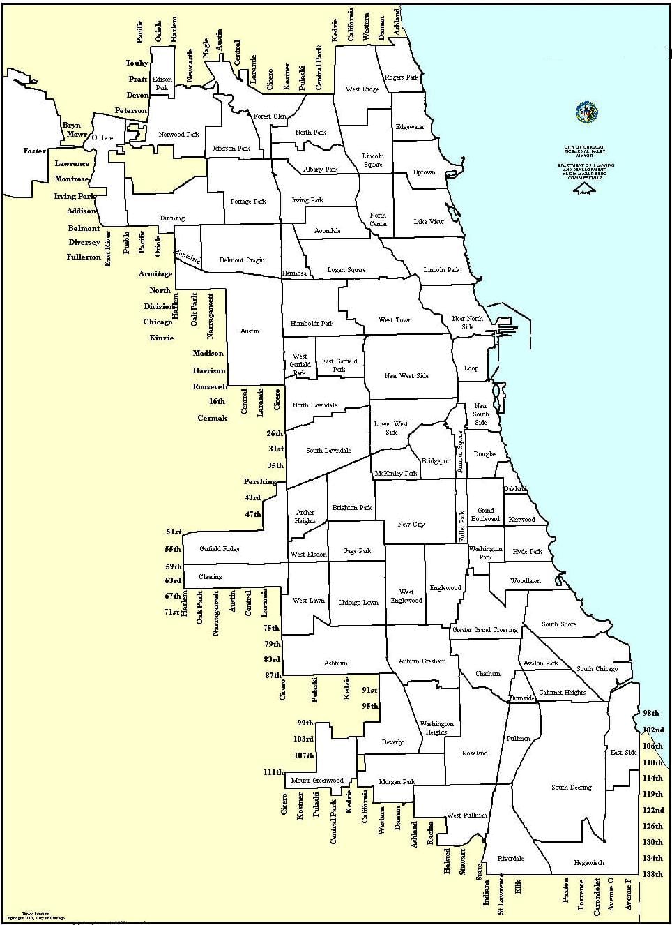 dekoupaj an zòn kat jeyografik Chicago
