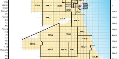 Kat jeyografik nan Chicago zip kòd