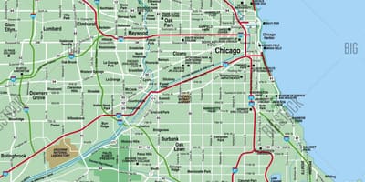Kat jeyografik nan zòn Chicago