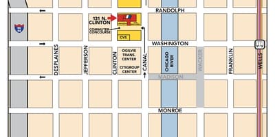 Ogilvie estasyon Chicago kat jeyografik
