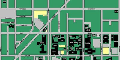 Kat jeyografik nan UIC lwès lakou lekòl la